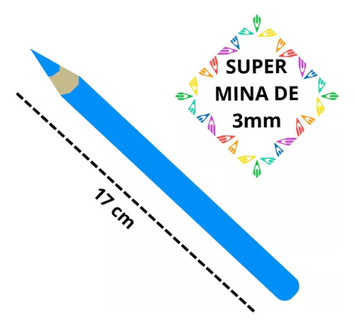 Acrilex Lapices De Colores – 24 Colores – Super Mina 3mm